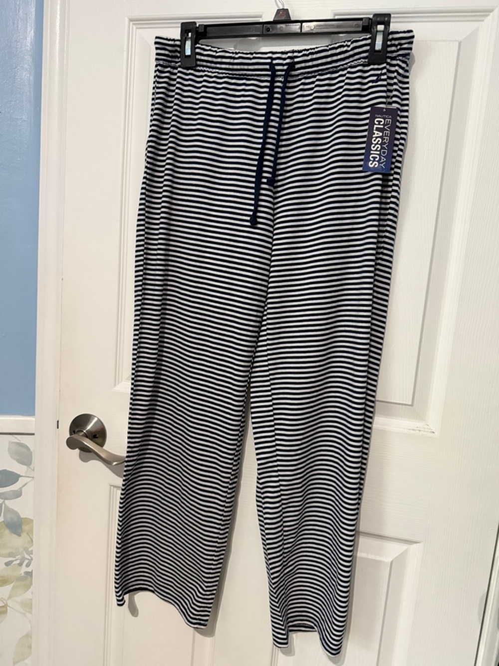 Nautica Navy and White Striped Pajama Pants. Size Small.
